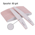 3/5/10Pcs Professional Nail File Sandpaper Strong Thick Nail Files Buffer For Manicure Sanding Half Moon Lime Nail Tools 100/180