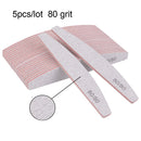 3/5/10Pcs Professional Nail File Sandpaper Strong Thick Nail Files Buffer For Manicure Sanding Half Moon Lime Nail Tools 100/180