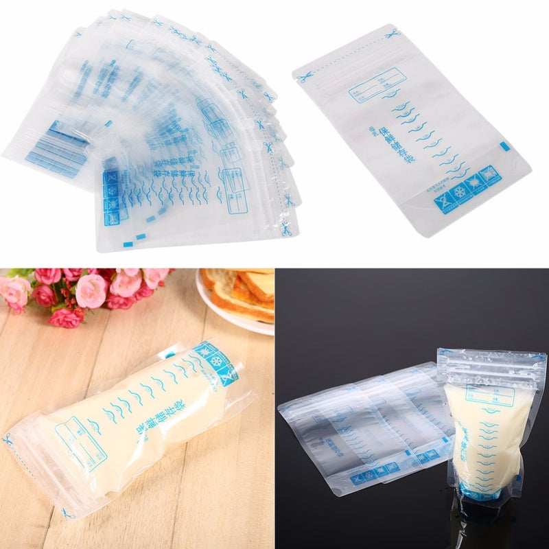 30Pcs 250ml Milk Freezer Bags Mother Milk Baby Food Breast Milk Bag BPA Free Baby Safe Feeding Bag Feeding Breast Pump Save Part
