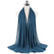 Muslim new Bubble Chiffon Hijab Scarf Women Solid Color Soft Long Shawls and Wraps Georgette Islamic Head Scarves Ladies Hijabs
