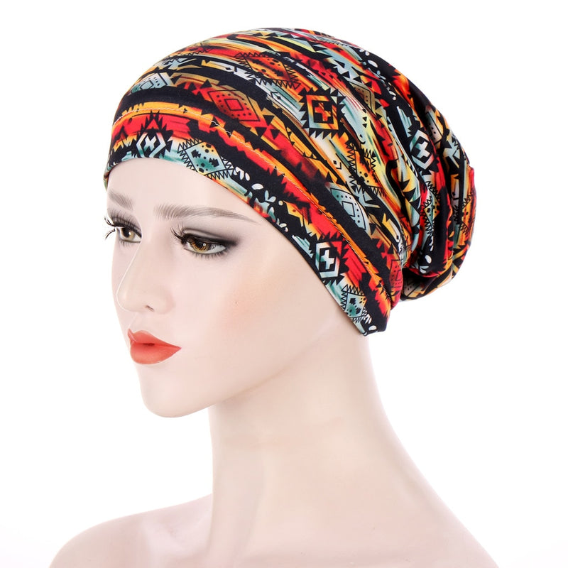 2021 New Elastic Fashion Turban Hat Solid Color Women Warm Winter Headscarf Bonnet Inner Hijabs Cap Muslim Hijab femme Wrap Head