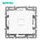 SRAN F6 Series White Crystal Tempered Glass Panel Light switch eu french wall socket usb tv rj45 rj11 Sensor switch Module DIY