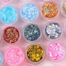 1Pcs Glitter Glam Eye Sparkly Glitter Hair Shimmer Gel Flash Heart Loose Sequins Glitter Eyeshadow Party Face Body Decoration