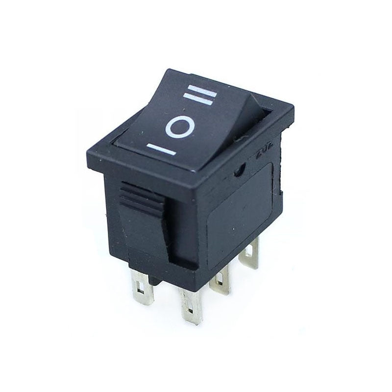 1PCS KCD1 Mini Black 3 Pin / 6 pin On/Off/On Rocker Switch AC 6A/250V10A/125V