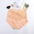 V-neck High Waist Underwear Women Cotton Lace Panties Hot Temptation Girls Belly Briefs