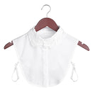 Fashion White Black Lace Fake Collar Blouse Vintage Detachable Shirt False Collar Lapel Blouse Top Women Clothes Accessories