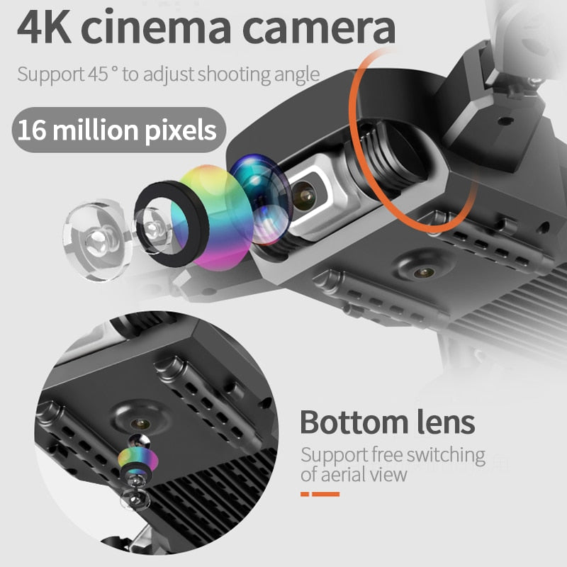 2021 NEW Drone 4k profession HD Wide Angle Camera 1080P WiFi Fpv Drone Dual Camera  Height Keep Drones Camera Helicopter Toys