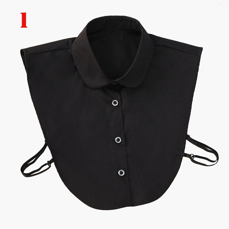 Women Cotton Lace Fake Collar Blouse Vintage Detachable Collar Women&