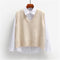 Women Sweater Vest Spring 2021 Autumn Women Short Loose Knitted Sweater Sleeveless Ladies V-Neck Pullover Tops Female Outerwear