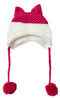 BomHCS Cute Fox Ears Beanie Winter Warm 100% Handmade Knit Hat