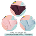 FINETOO Women&#39;s Cotton Panties 3Pcs Soft Striped Women Underpants Solid Girls Briefs Sexy Female Lingerie M-XL Comfort Underwear