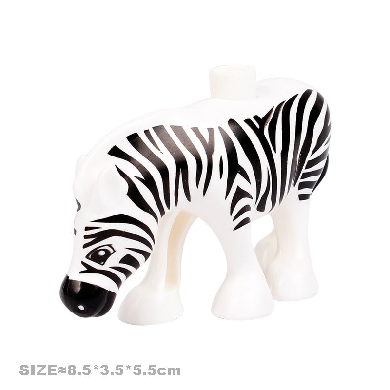 Big Size Building Blocks Cat Dog Pig Rabbit Model Accessories Compatible Bricks Farm Animals Set Assemble Education Toys For Kid
