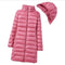 SEDUTMO Winter  Womens Down Jackets Long Ultra Light Thin Casual Coat Puffer Jacket Slim Remove Hooded Parka ED1275