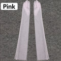 Fashion Long Sheer Tulle Gloves Ultra Thin Stretchy Full Finger Mittens Mesh Elbow Wedding Bride Gloves Halloween Accessory