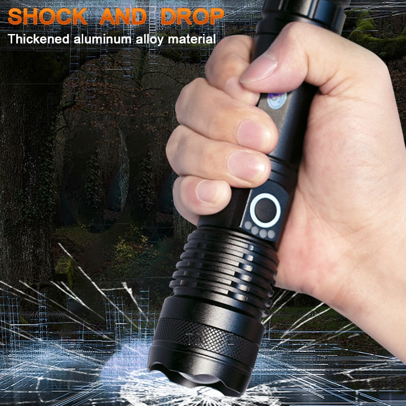 Drop Shipping xhp50.3most powerful flashlight 5 Modes usb Zoom led torch xhp50 18650 or 26650 battery Best Camping, Outdoor