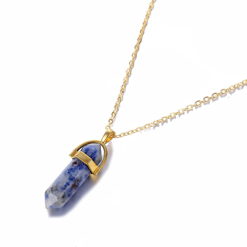 IPARAM Fashion Trend Crystals Necklace Bohemian Hexagon Opal Pendant Necklace Female Hexagon Crystal Necklace Gift 2021 NEW