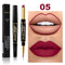 2 IN 1  Lip Liner Waterproof Matte Lipstick Pencil Contour Tint Sexy Red Matte Long Lasting Moisturizer Lipliner Cosmetics TSLM1