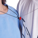 2Pcs/Lot Magnetic Couple Necklace Friendship Heart Pendant Distance Faceted Charm Necklace Women Valentine&