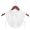 Fashion White Black Lace Fake Collar Blouse Vintage Detachable Shirt False Collar Lapel Blouse Top Women Clothes Accessories