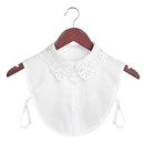 Fashion White Black Lace Fake Collar Blouse Vintage Detachable Shirt False Collar Lapel Blouse Top Women Clothes Accessories