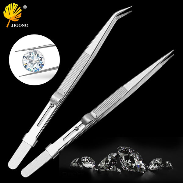 Professional stainless steel high quality jewelry tweezers for DIY diamond gem jewelry Jeweler&#39;s jewelry making tools
