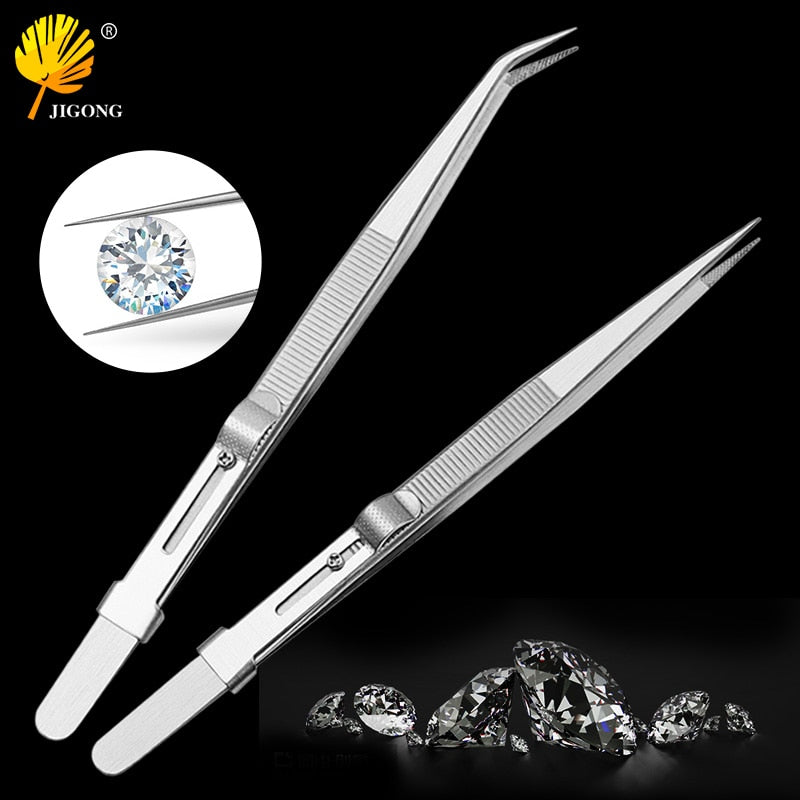 Professional stainless steel high quality jewelry tweezers for DIY diamond gem jewelry Jeweler&