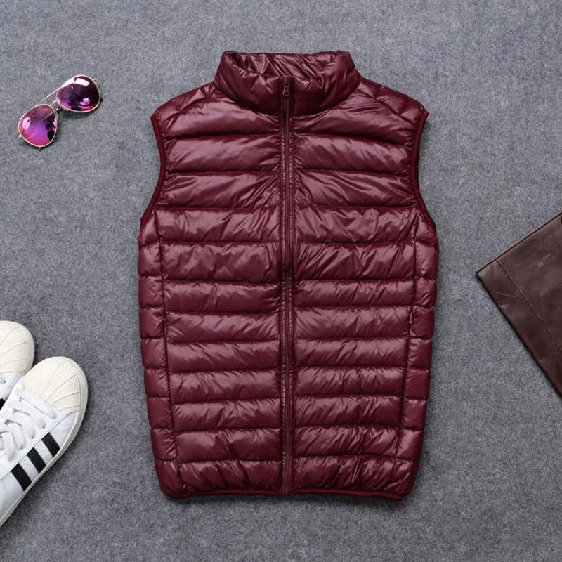 Winter Men Duck Down Vest 2021 Coat Ultralight Sleeveless Puffer Vest Jacket ultra thin warm lightweight down jacket Waistcoat