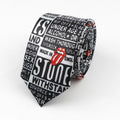 Classic Fashion Men&#39;s Skinny Tie Colorful Musical Notes Printed Piano Guitar Polyester 5cm Width Necktie Party Gift Accessory