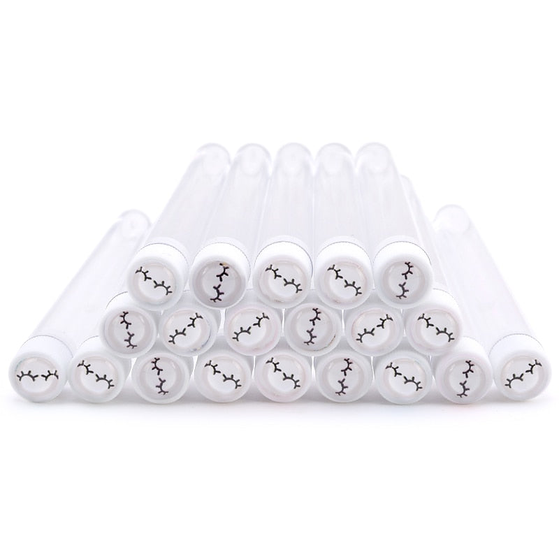 20pc Reusable Eyebrow Brush Tube Leopard Serpentine Diamond Flask Mascara Wand Dust-proof Eyelash Extension Supplies Makeup Tool