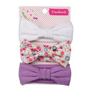 3Pcs/set Baby Headband Floral Solid Color Dot Printed Pink Bows Newborn Baby Girl Headband Hair Accessories Girls Turban