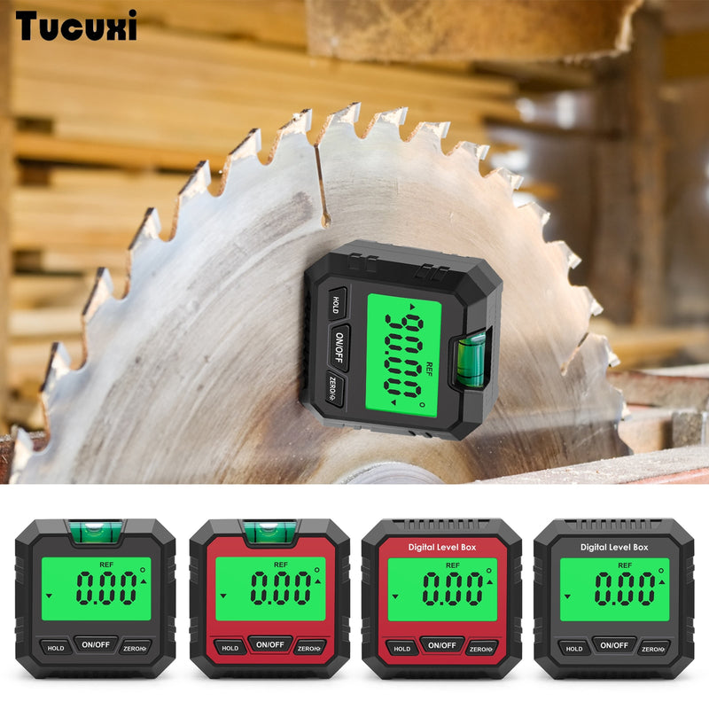 Digital Level Angle Gauge 360° Mini Measuring Digital Inclinometer With Magnetic Base Electronic Universal Bevel Protractor