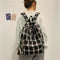Fashion Plaid Canvas Women&