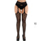 Sexy Solid Striped Elastic High Waist Transparent Stockings Lingerie Garter Fishnet Pantyhose Open Crotch Tights