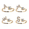 A-Z Letter Adjustable Opening Rings For Women Couple Alphabet Name Men Initials Ring Men Wedding Finger Jewelry anillos mujer