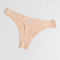 WHPC New Arrival Women&#39;s Panties Seamless Underwear For Women Ice Silk Thong Woman Lingerie T-back String Big Size S-3XL 1PCS