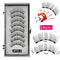 2 Pairs 3D Natural Magnetic Eyelashes ,With 5 Magnetic Lashes Handmade Reusable Magnetic False Eyelashes Support Drop Shipping