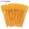 OKAYLASH 50Pcs Disposable Micro Glitter Eyelash Mascara Wands Mini Crystal Eye Lashes Brush Comb Pink White Spoolies