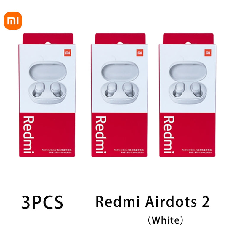 3/6/10 Pieces Xiaomi Redmi AirDots 2 Noise Reduction with Mic AI Control White Redmi AirDots S True Wireless Headset Wholesale
