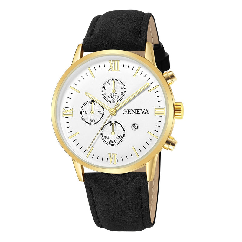 2022 Men Casual Sport Watches Geneva Leather Band Calendar Quartz Watch Clearance Sale Dropshipping Reloj Hombre Erkek Kol Saati