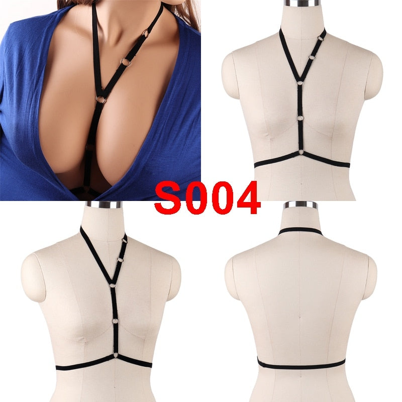 Pentagram Harness For Women Cheapest Garter Belt Erotic Goth Accessories Bondage Cupless Bra Festival Clothes Rave Sexy Lingerie