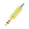 1pc Aluminum Jack 3.5 Earphone Plug with Tail plug clamps 3.5mm 3 pole Stereo Male Plug Gold Plated Wire Connector