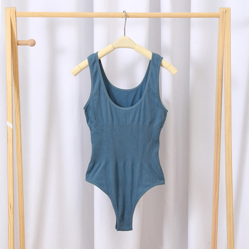 Body Shapers Women Bodysuit Tummy Control Shapewear Slimming Bodyshaper Fashion Tanks Sexy Thong G-String Female Slim Jumpsuit