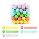 12mm 20pcs Silicone Baby Beads Round Teether Teething Beads DIY Pacifier Chain Necklace Pendant Toys BPA Free Baby Accessories