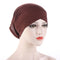 2022 Women Solid color Under Scarf Cap turban femme musulman Ready to wear hijab cap female headscarf bonnet muslim inner hijabs