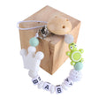Personalized Name Baby Pacifier Clips Koala Pacifier Chain Holder for Baby Teething Soother Chew Toy Dummy Clips