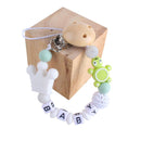 Personalized Name Baby Pacifier Clips Koala Pacifier Chain Holder for Baby Teething Soother Chew Toy Dummy Clips