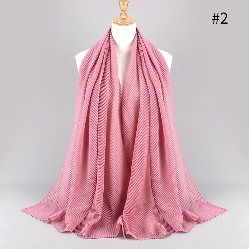 2021 NEW Flocked Bubble Cotton Scarf Hijabs For Muslim Women Soild Color Breathable Islamic Headscarf Arab Head Scarves