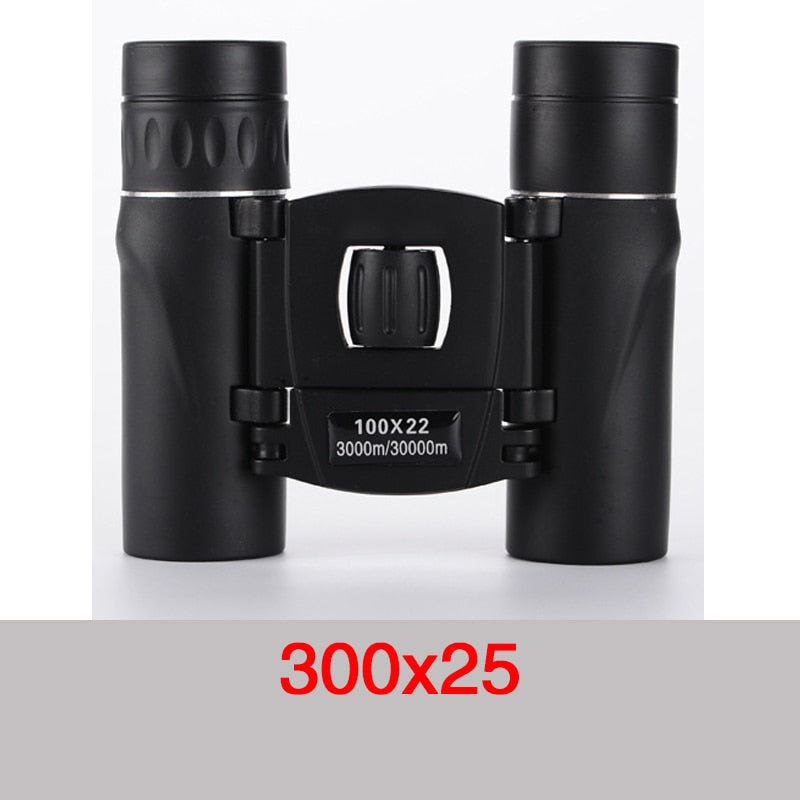 Mini Portable Zoom HD 5000M Telescope Binoculars Powerful 300x25 Folding Long-distance Low Light Night Vision Professional