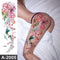 sexy tattoo stockings thigh leg temporary tatoos for women girls body stickers flowers peonies carp fish dragon snake tattoo big