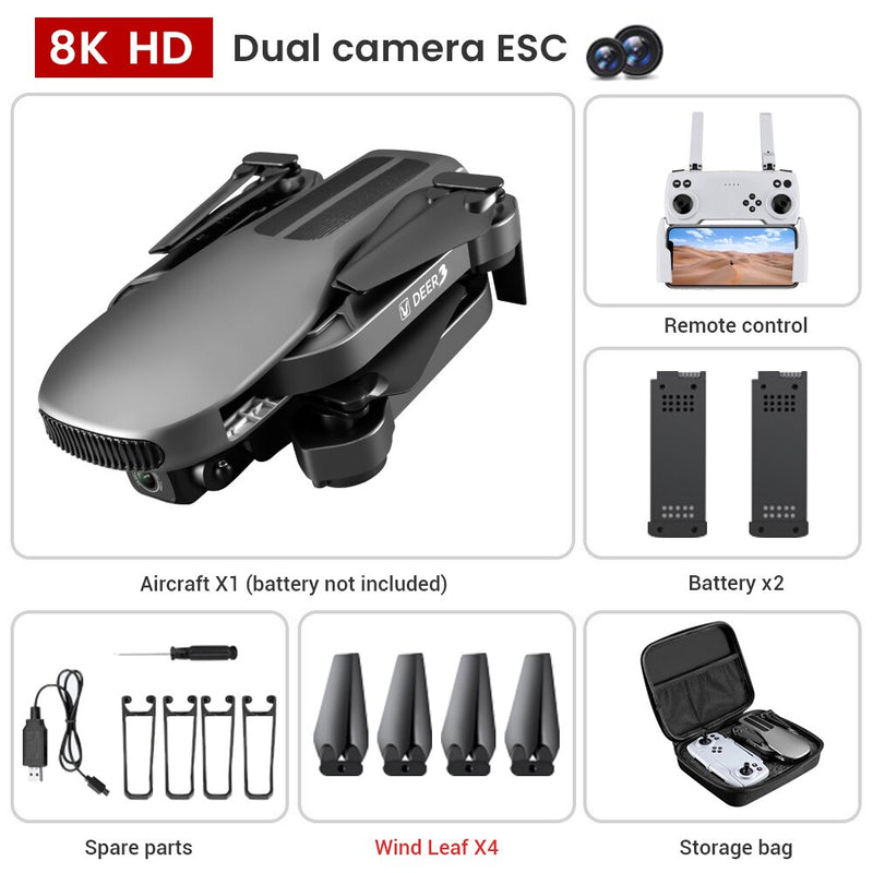 2021 New LU3 Gps Drone 8K Hd Dual Camera Profesional Helicopter Fpv Eders Foldable Rc Quadcopter 5G Wifi Brushless Motor Drones